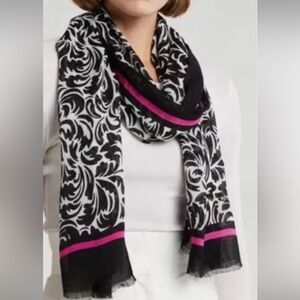 Kate Spade Flourish swirl oblong scarf